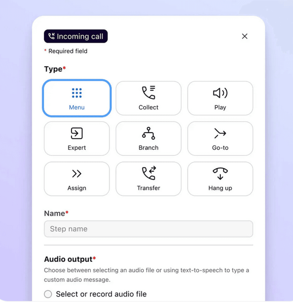 Dialpad call flow editor