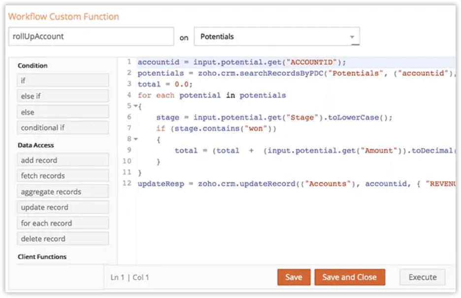 Zoho Books scripting