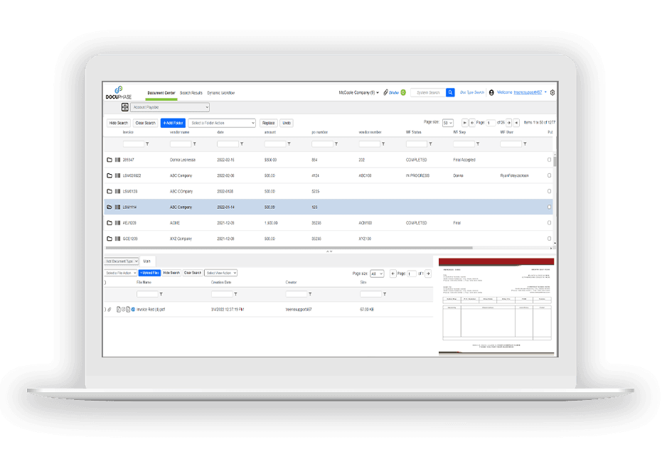 DocuPhase dashboard
