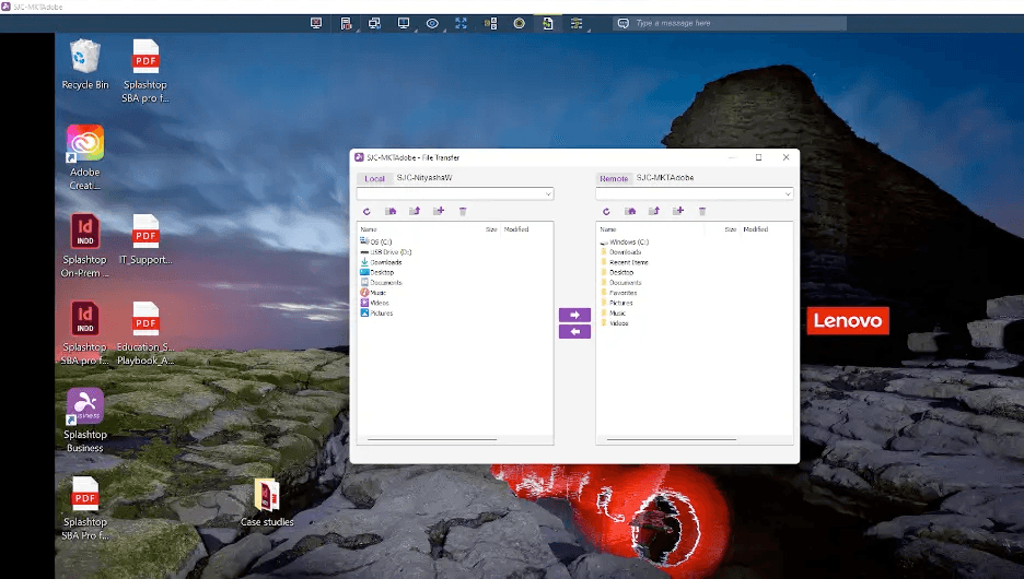 Splashtop file transfer