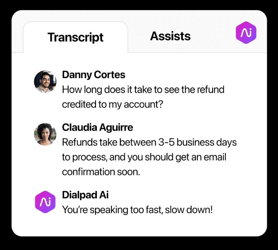 Dialpad AI assist tool