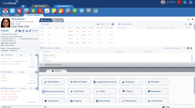 CareCloud interface