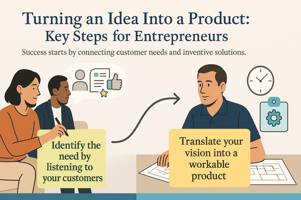 Turning ideas into products graphic