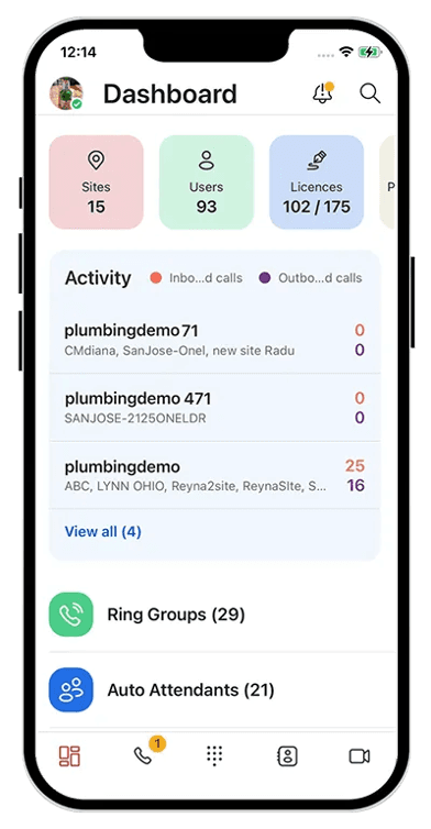 8x8 mobile app