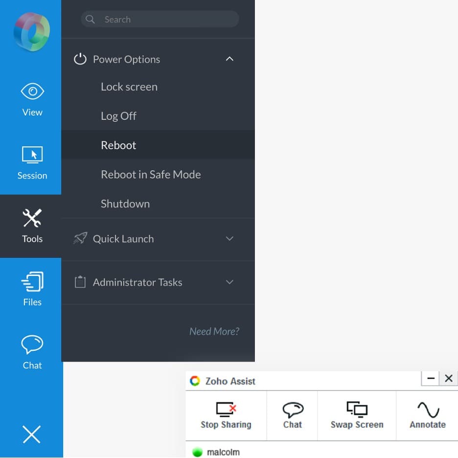 Zoho Assist tools