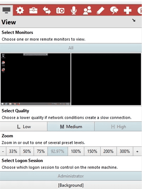 Connectwise Control multiple monitors