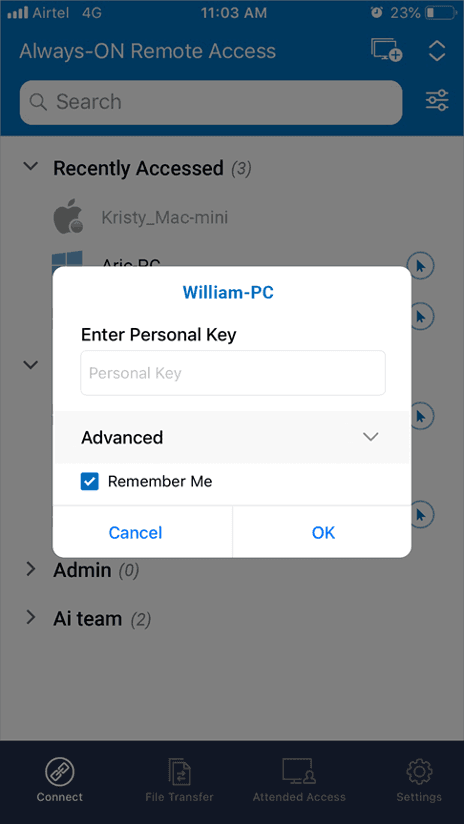 RemotePC mobile