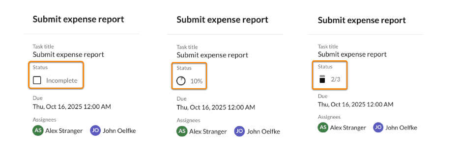 RingEX tasks tab