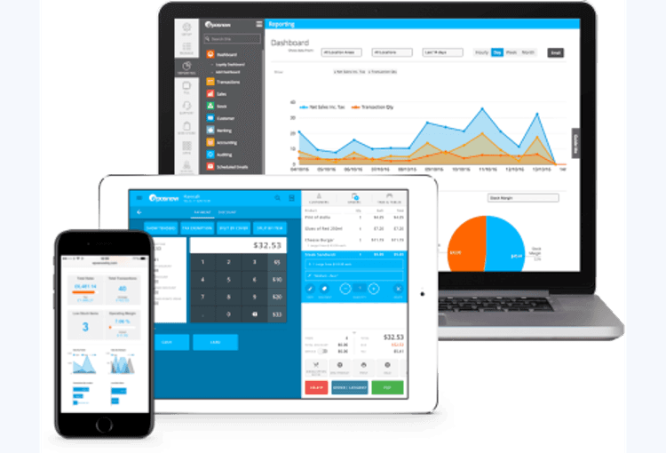 Epos Now reporting dashboard