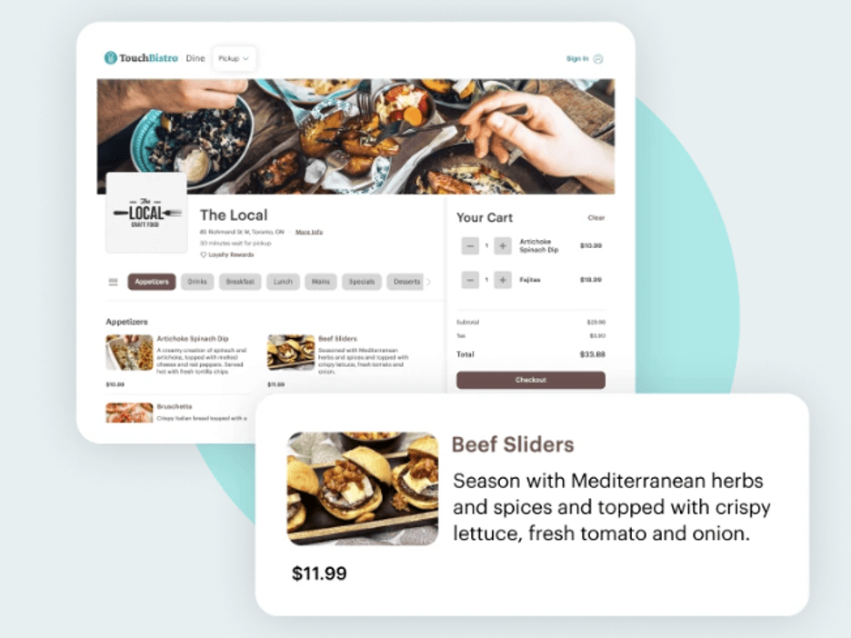 TouchBistro online ordering