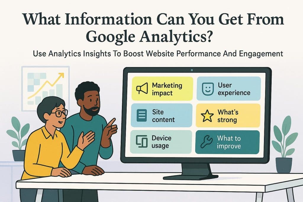 Infographic of Google Analytics dashboard