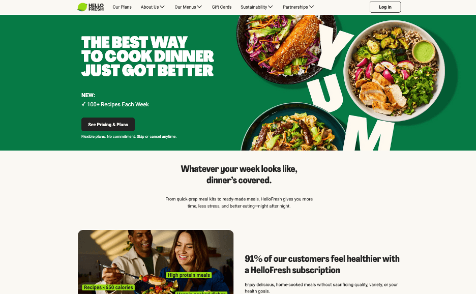 HelloFresh website