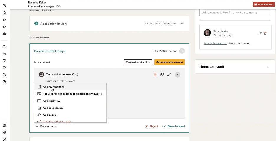 Rippling feedback