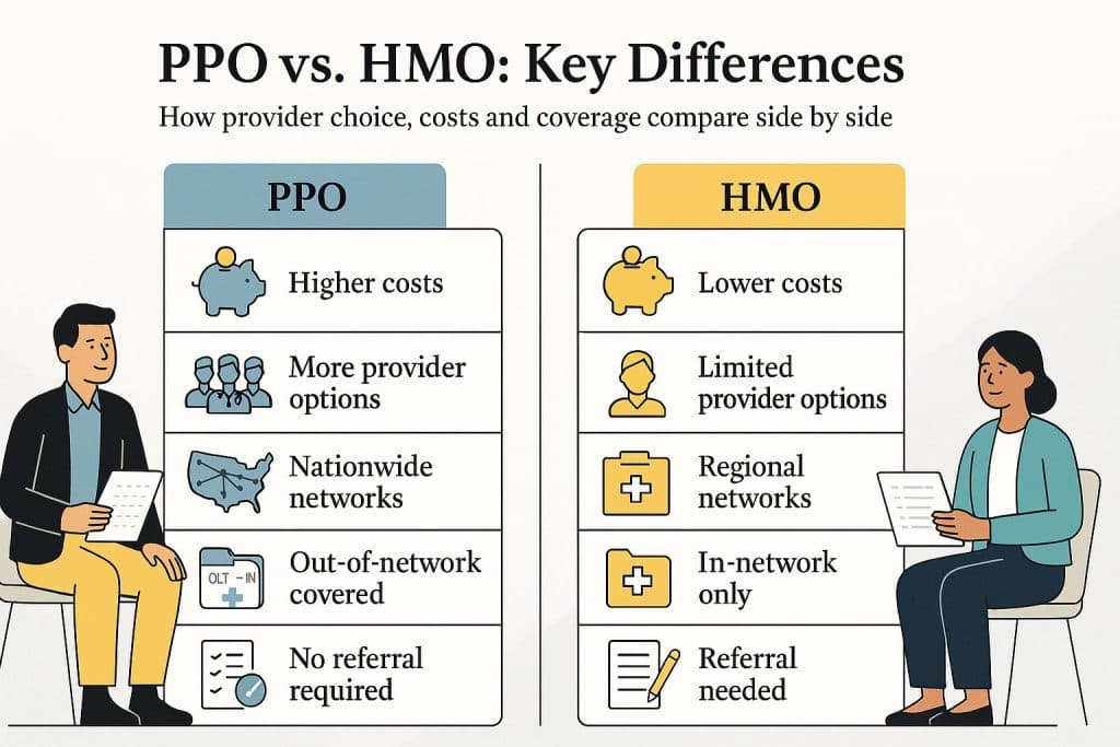 Differences between PPO and HMO