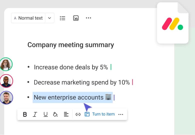 monday.com Workdocs