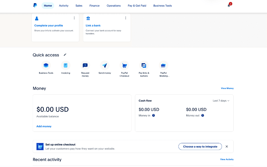 PayPal basic info