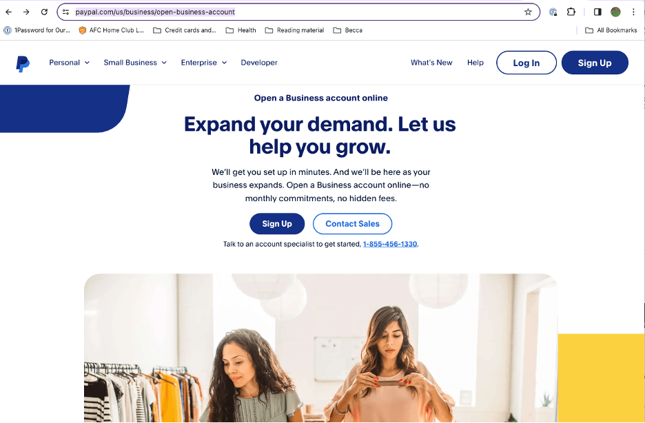 Paypal create account