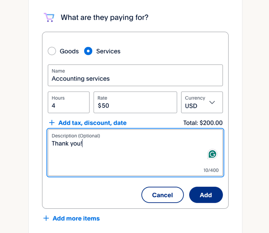 Paypal charges details