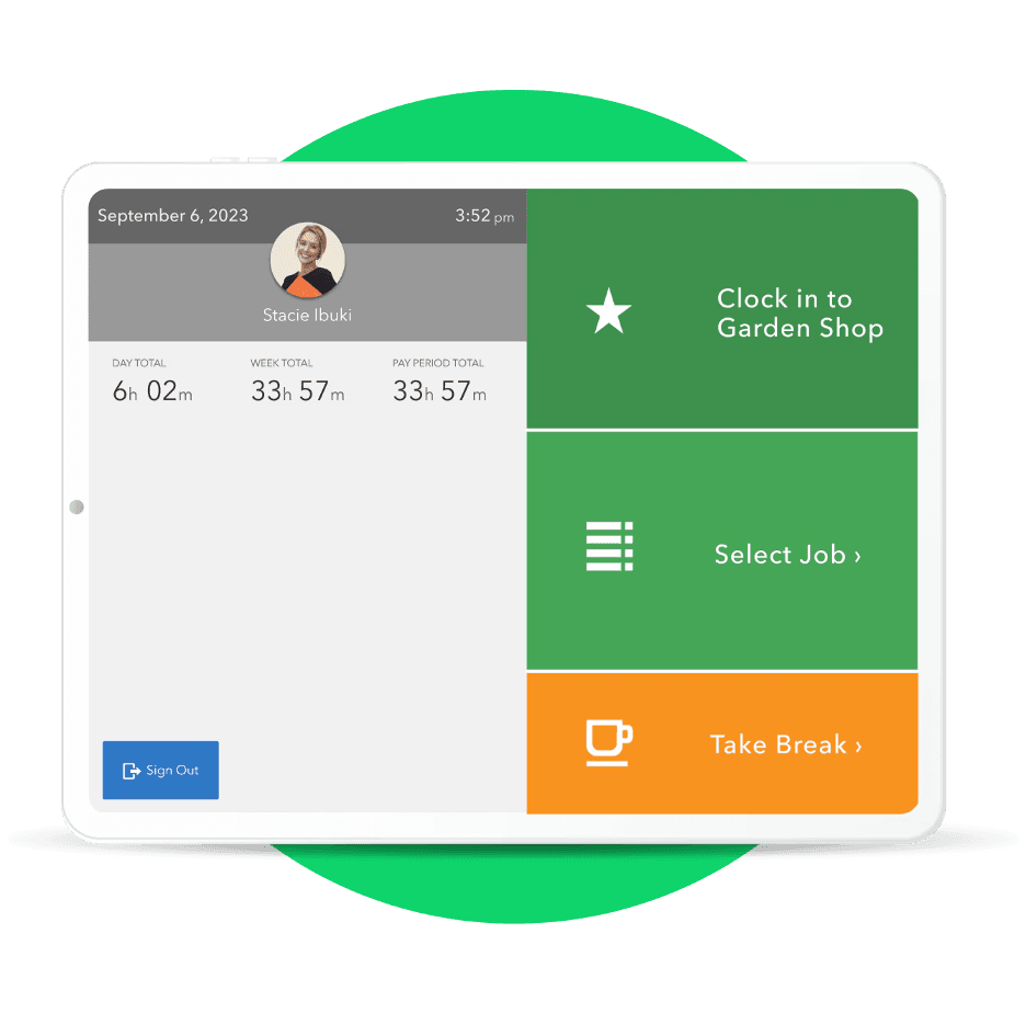 Quickbooks Time kiosk