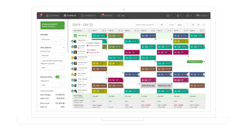 When I Work drag-and-drop scheduler