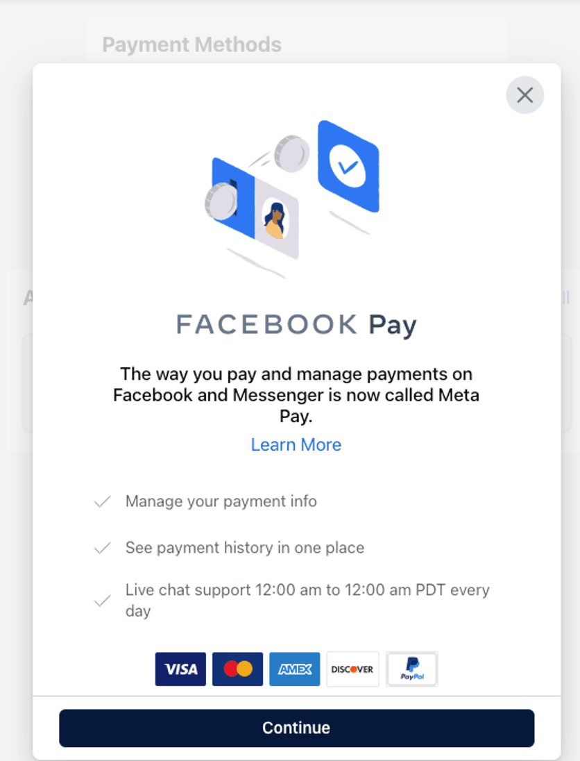 Facebook meta pay