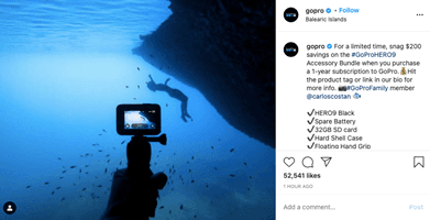 GoPro Instagram post