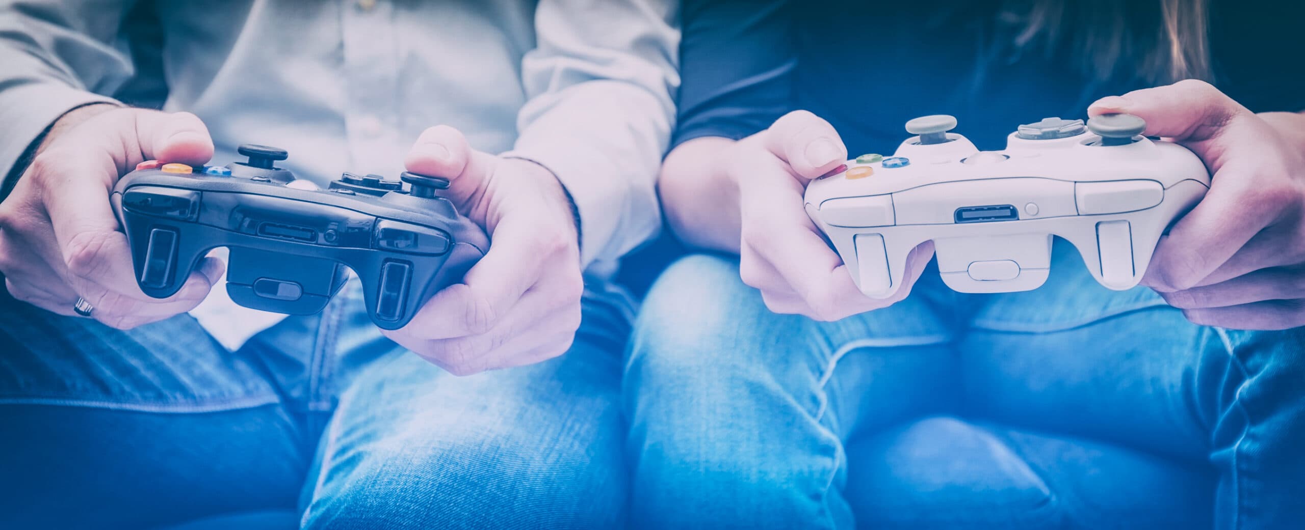 people playing video games