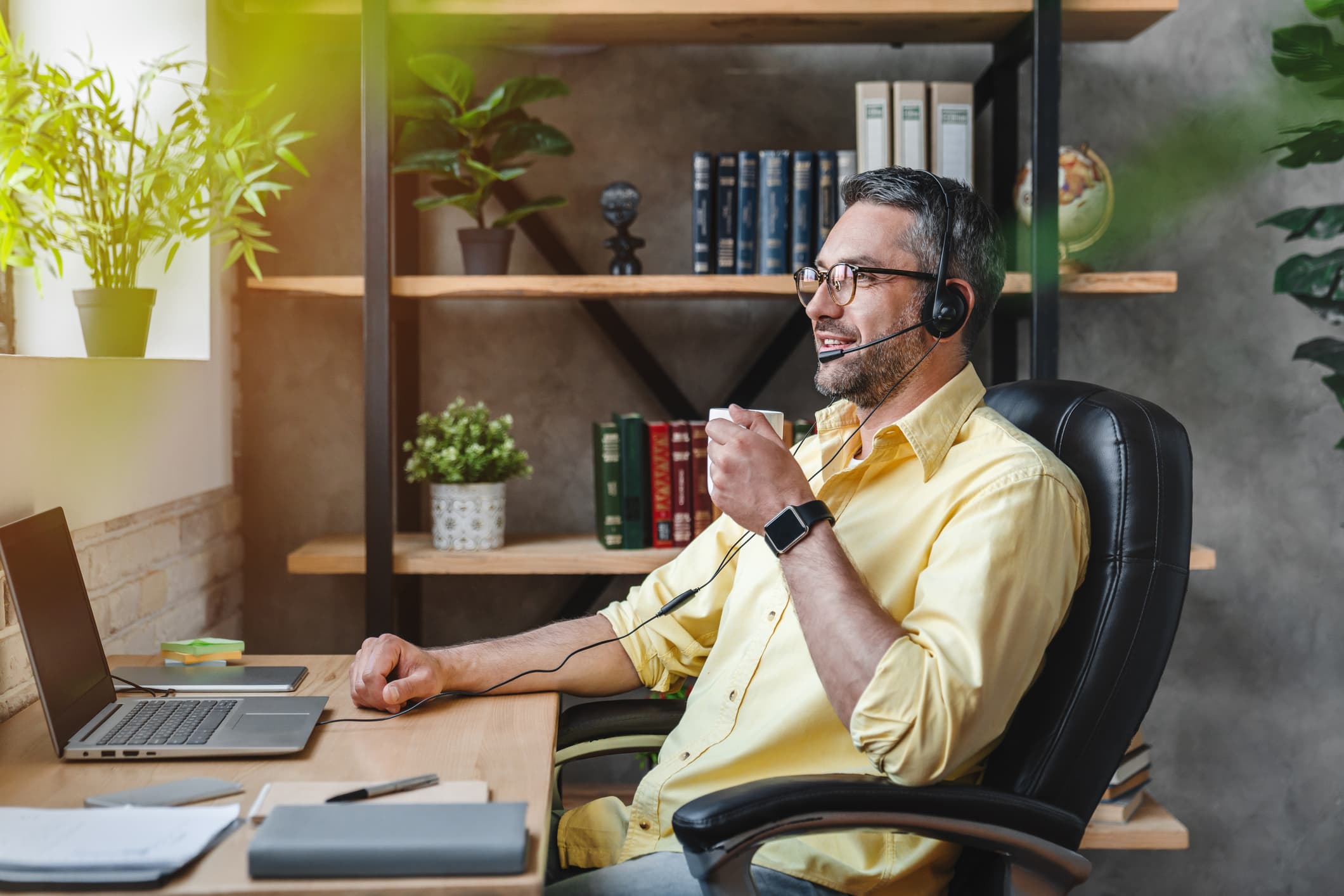 Man working from home