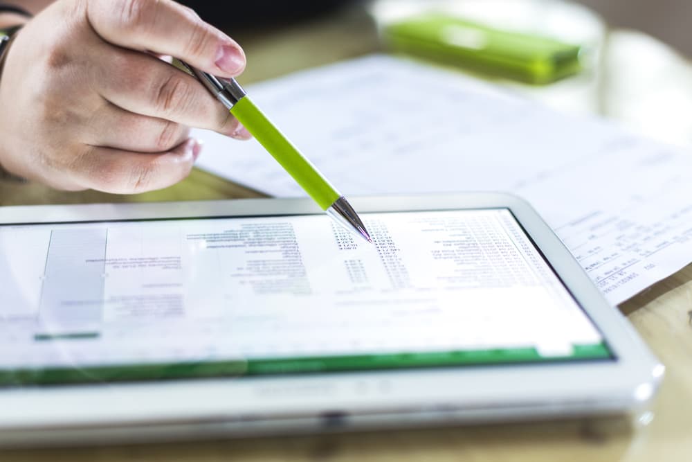 accounting program on a table
