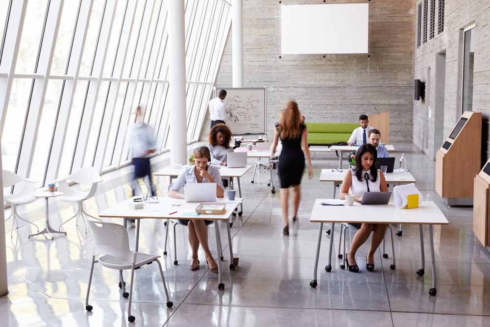 open plan office