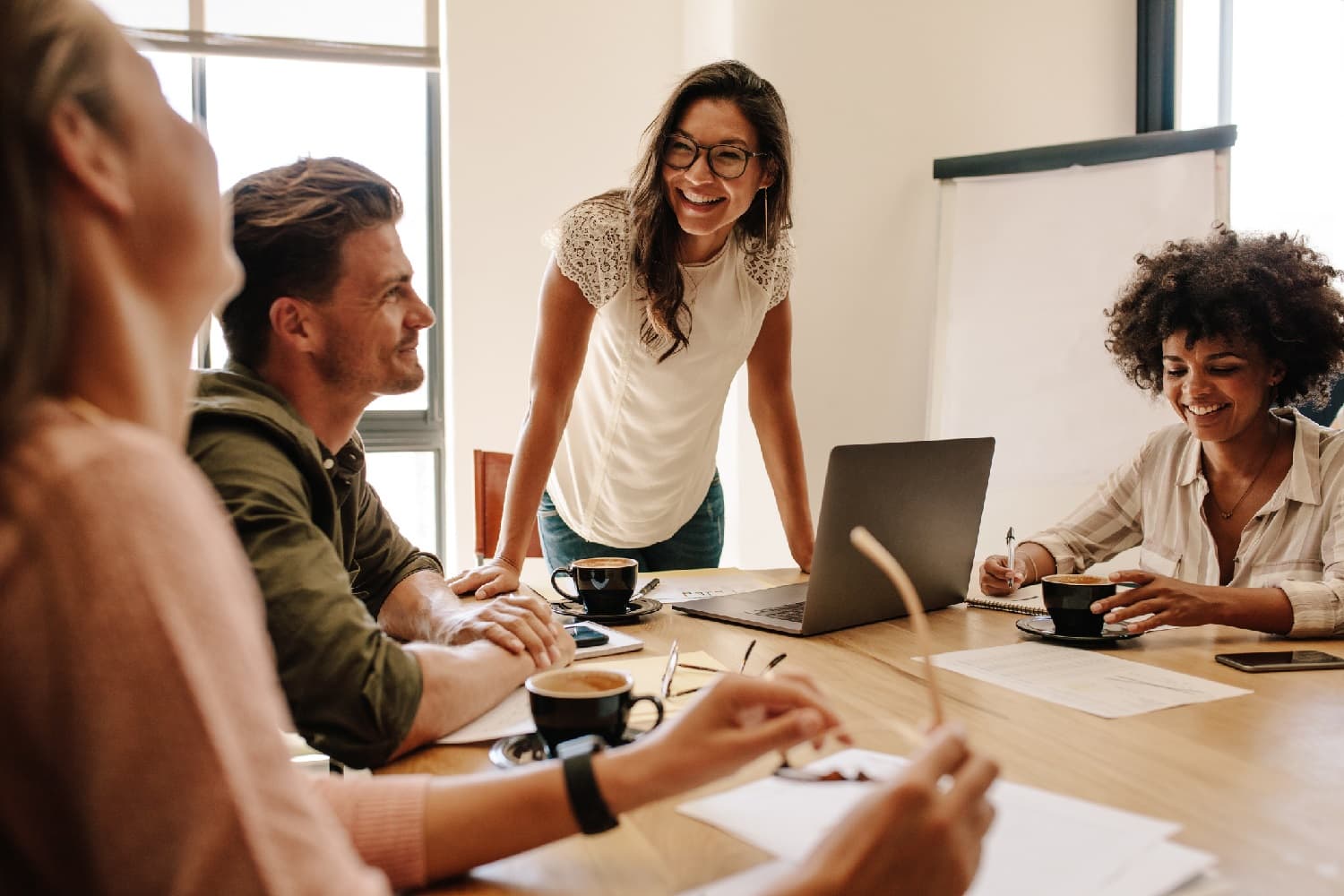 Group meeting at a conference table