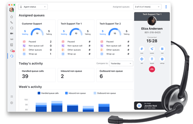 GoTo Contact Center queue screen