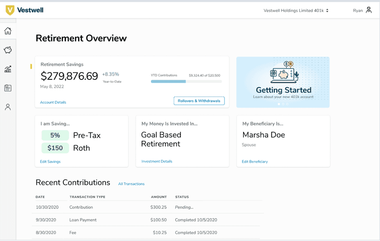 Vestwell account