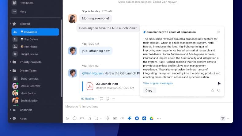 Zoom AI companion
