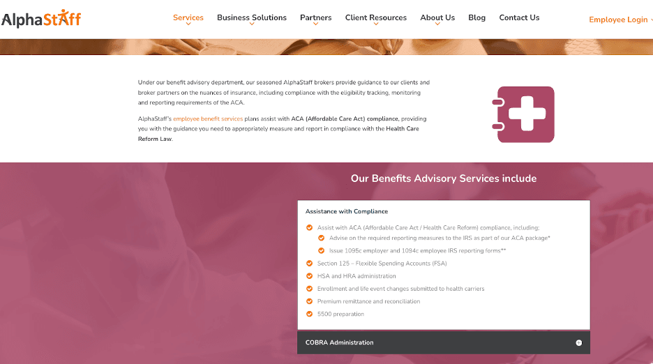 Alphastaff benefits advisory