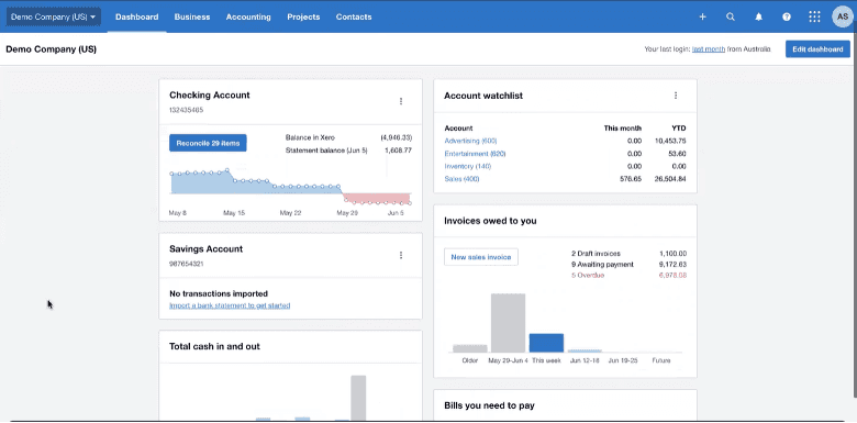 Xero interface