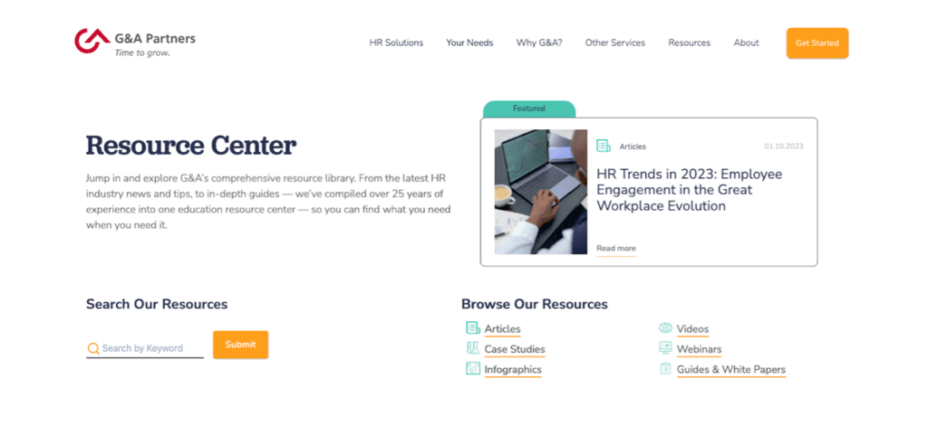 G&A resource center