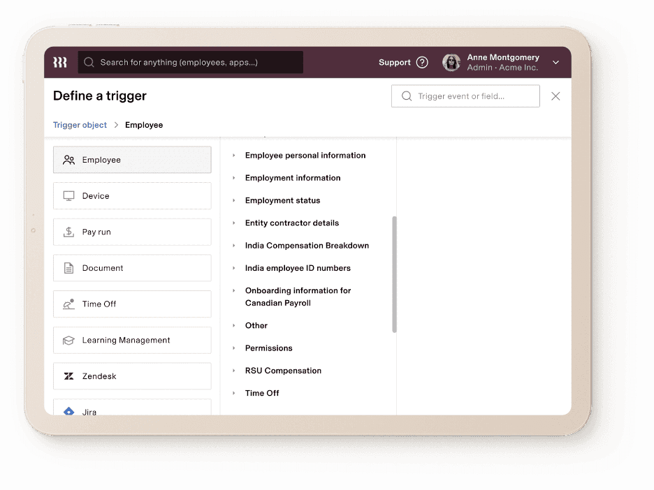 Rippling custom workflows
