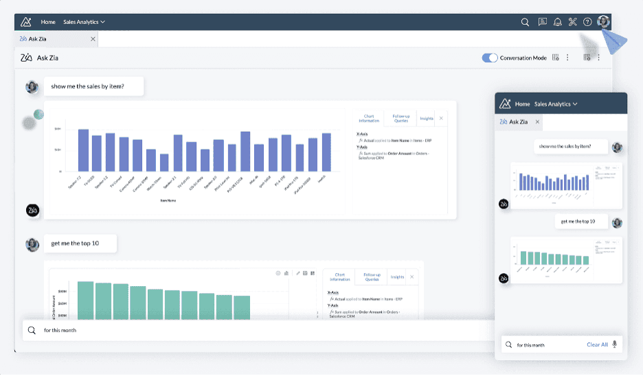 Zoho AI assistant