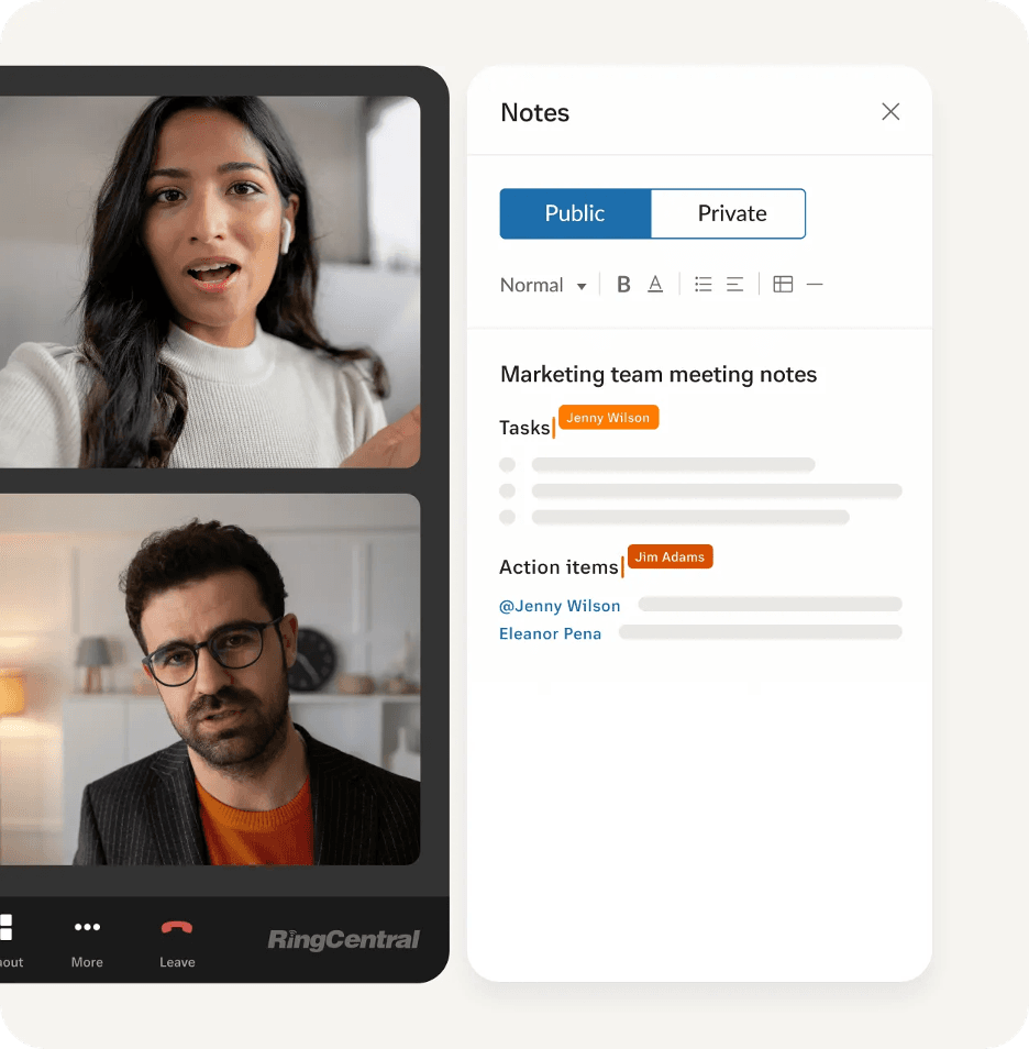 RingCentral AI meeting notes