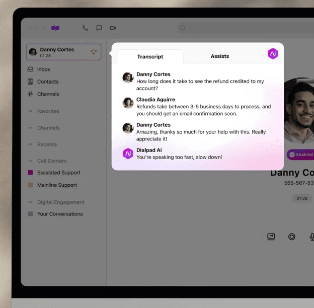 Dialpad voice intelligence features