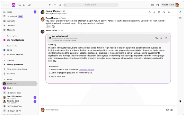 Dilapad unified inbox