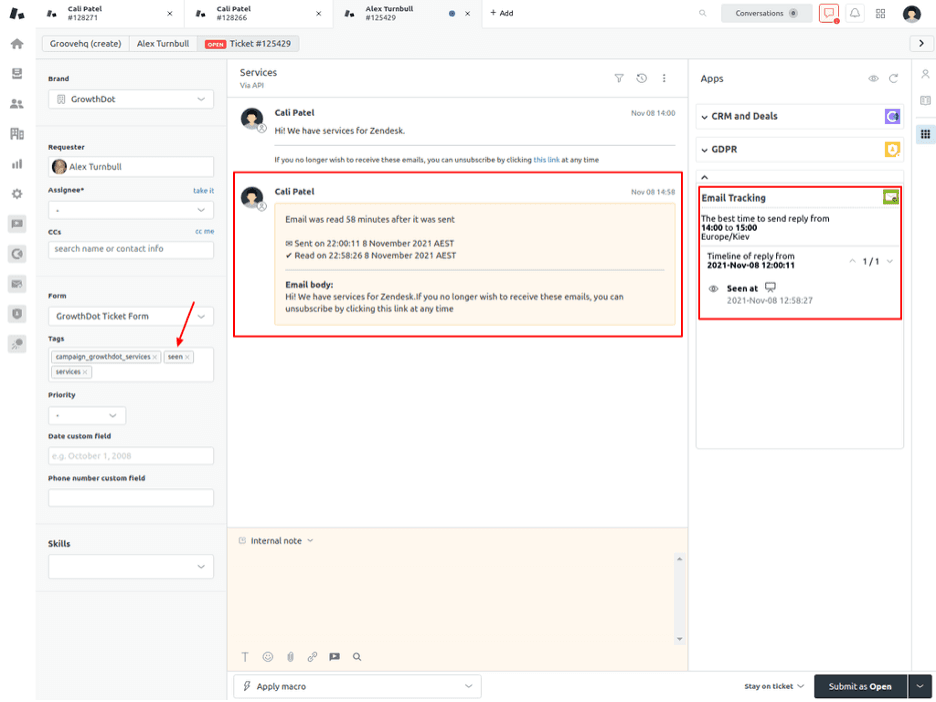 Zendesk email