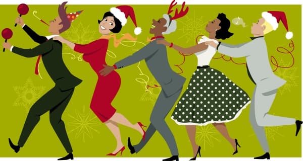 holiday party conga line