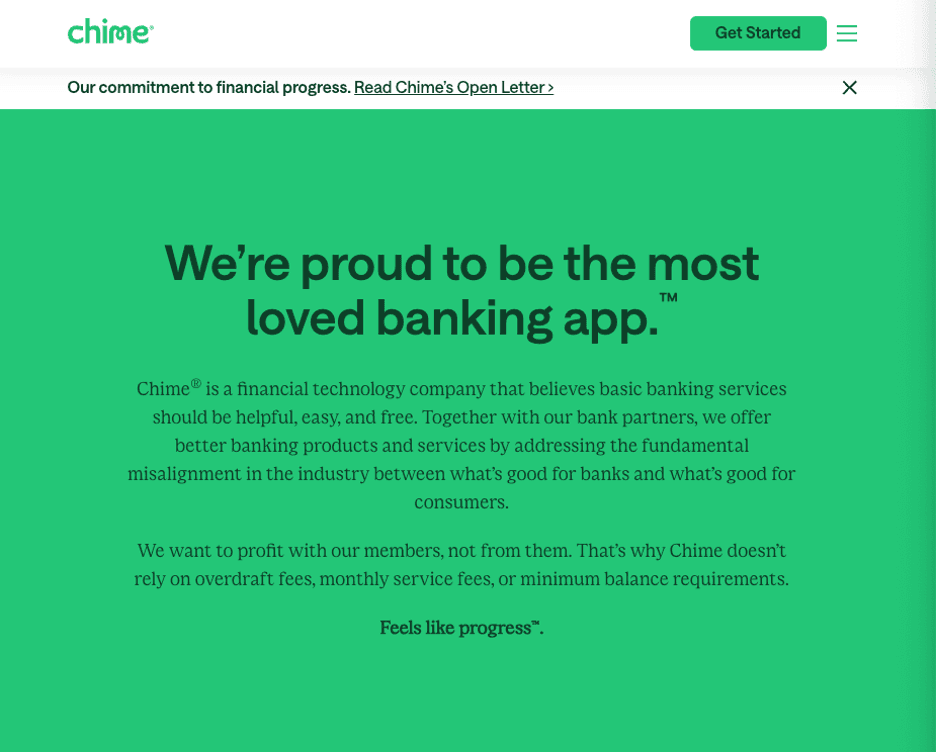 Chime About Us page