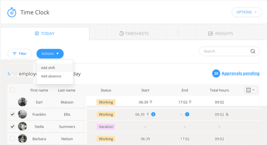 Connecteam time-tracking
