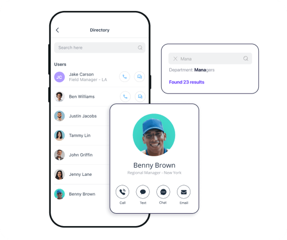 Connecteam organizational directory