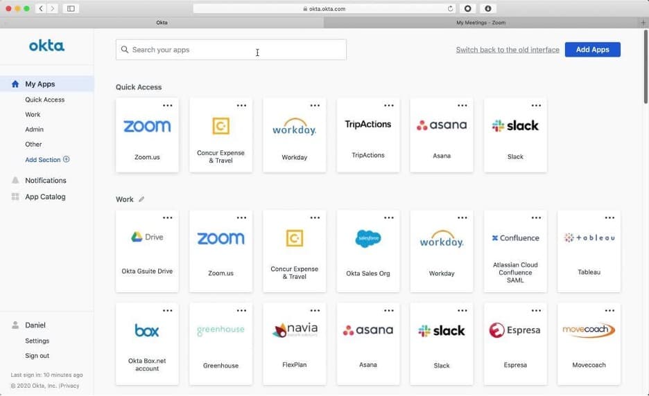 Okta apps