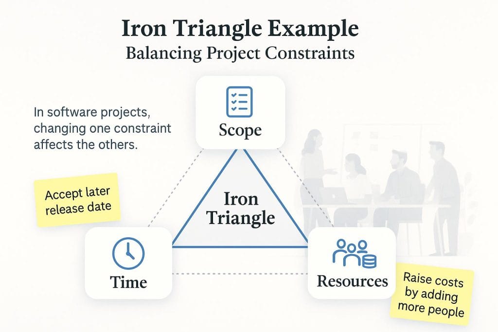 Iron triangle example chart