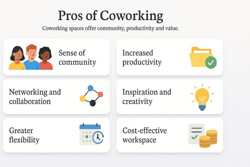 Pros of coworking graphic